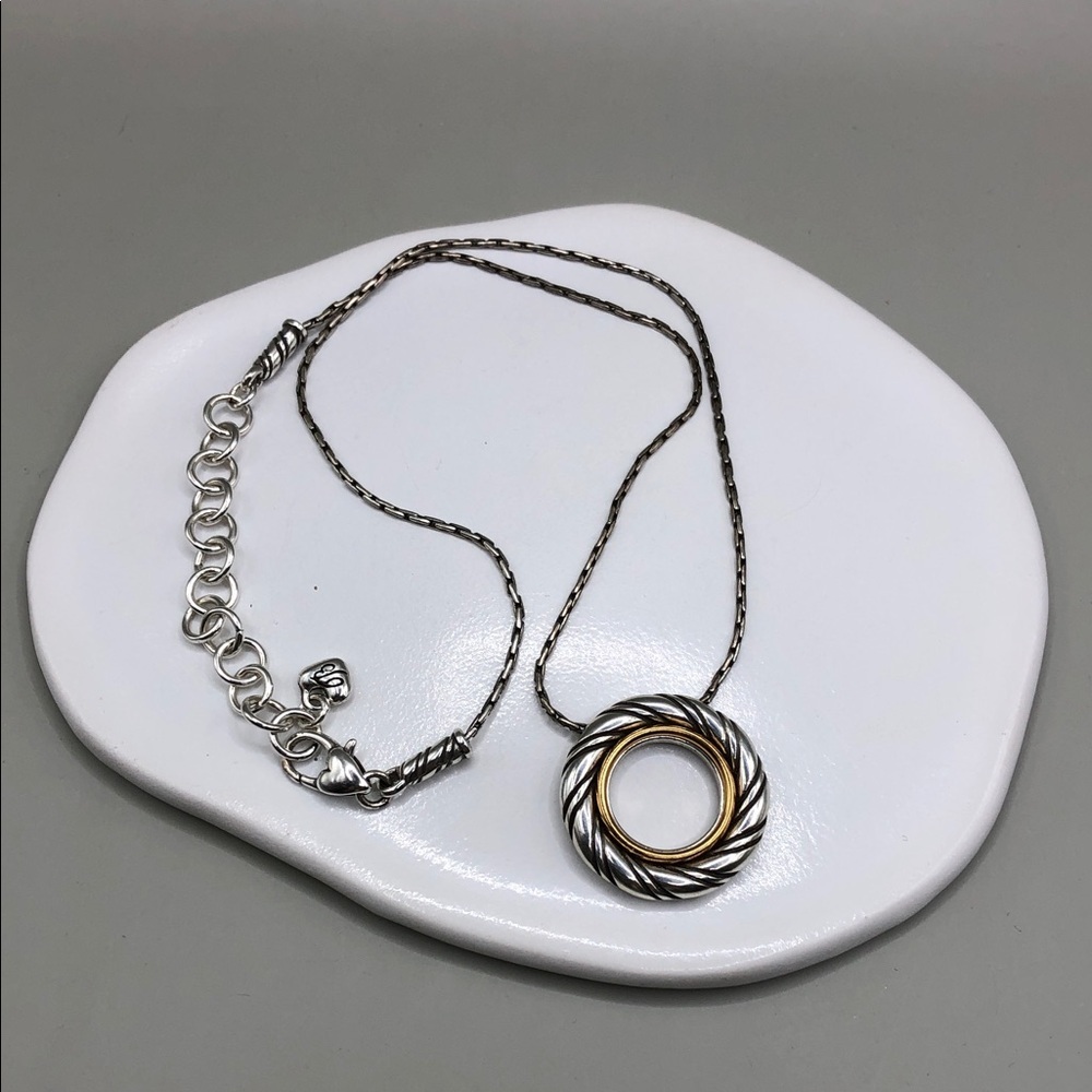 Brighton inner circle reversable 2 sideed pendant chain necklace EXCELLENT